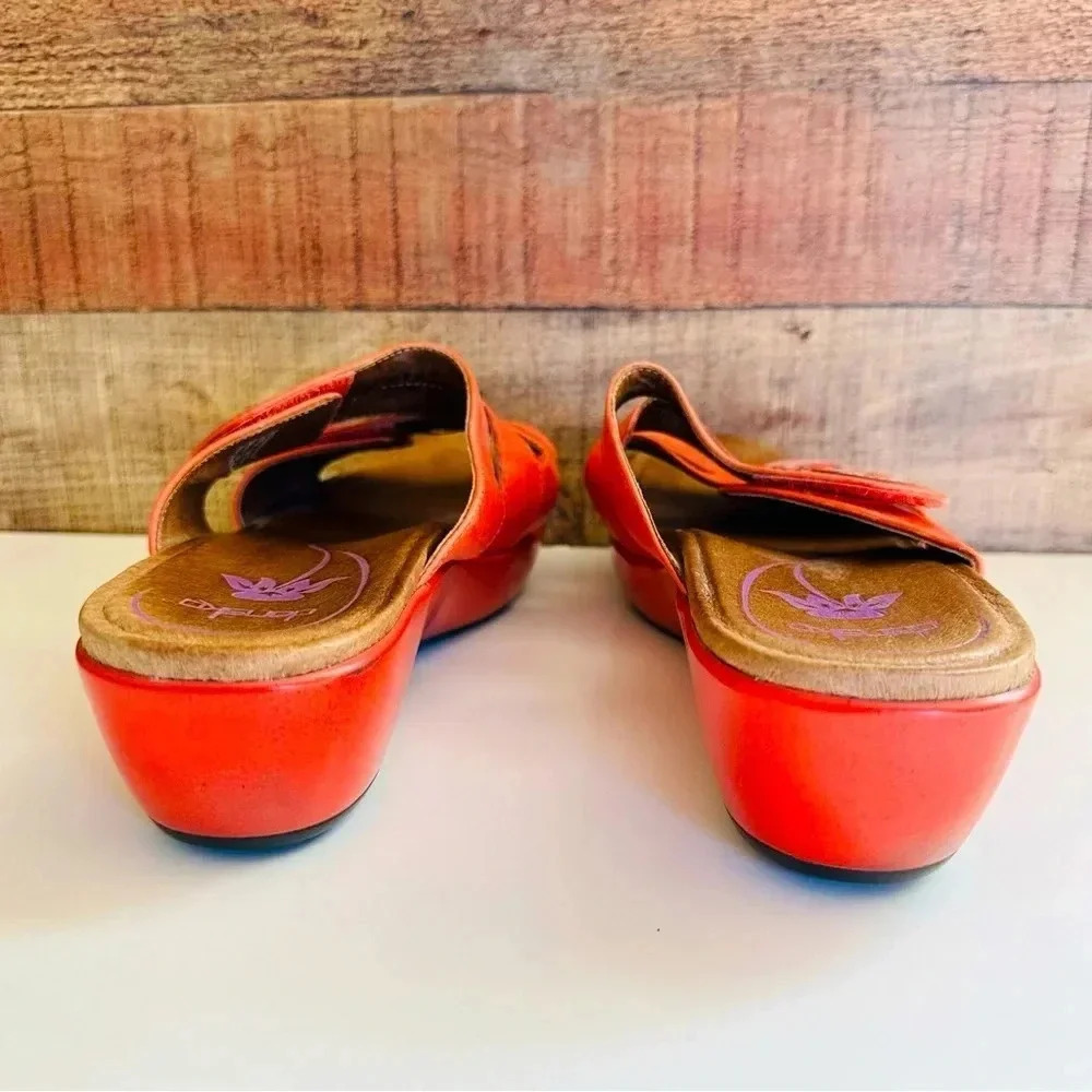 Dansko Sophie Arch Support Leather Wedge Sandals - Picture 4 of 7